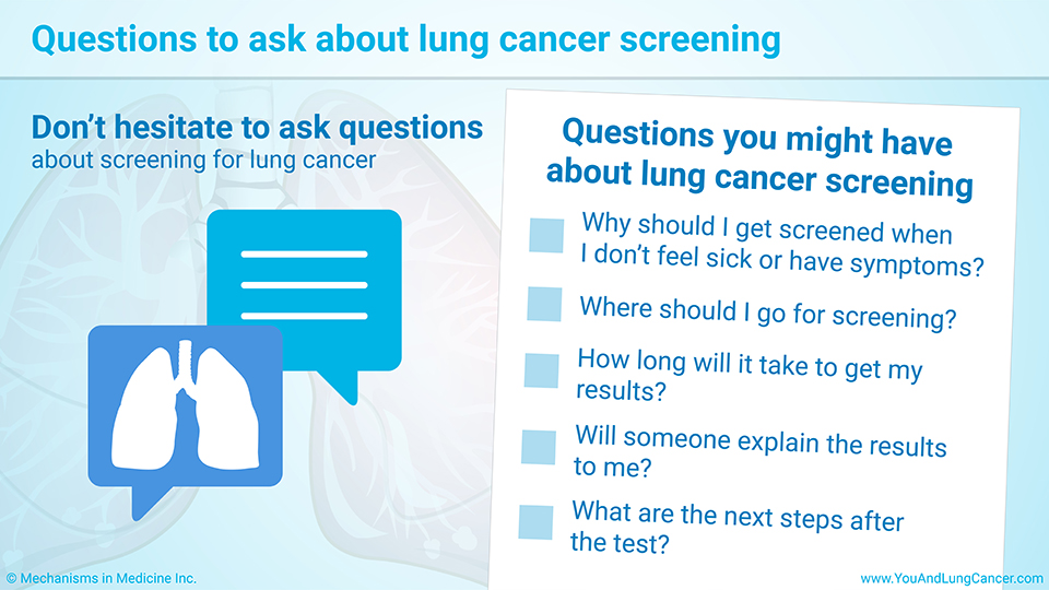 Questions to ask about lung cancer screening 