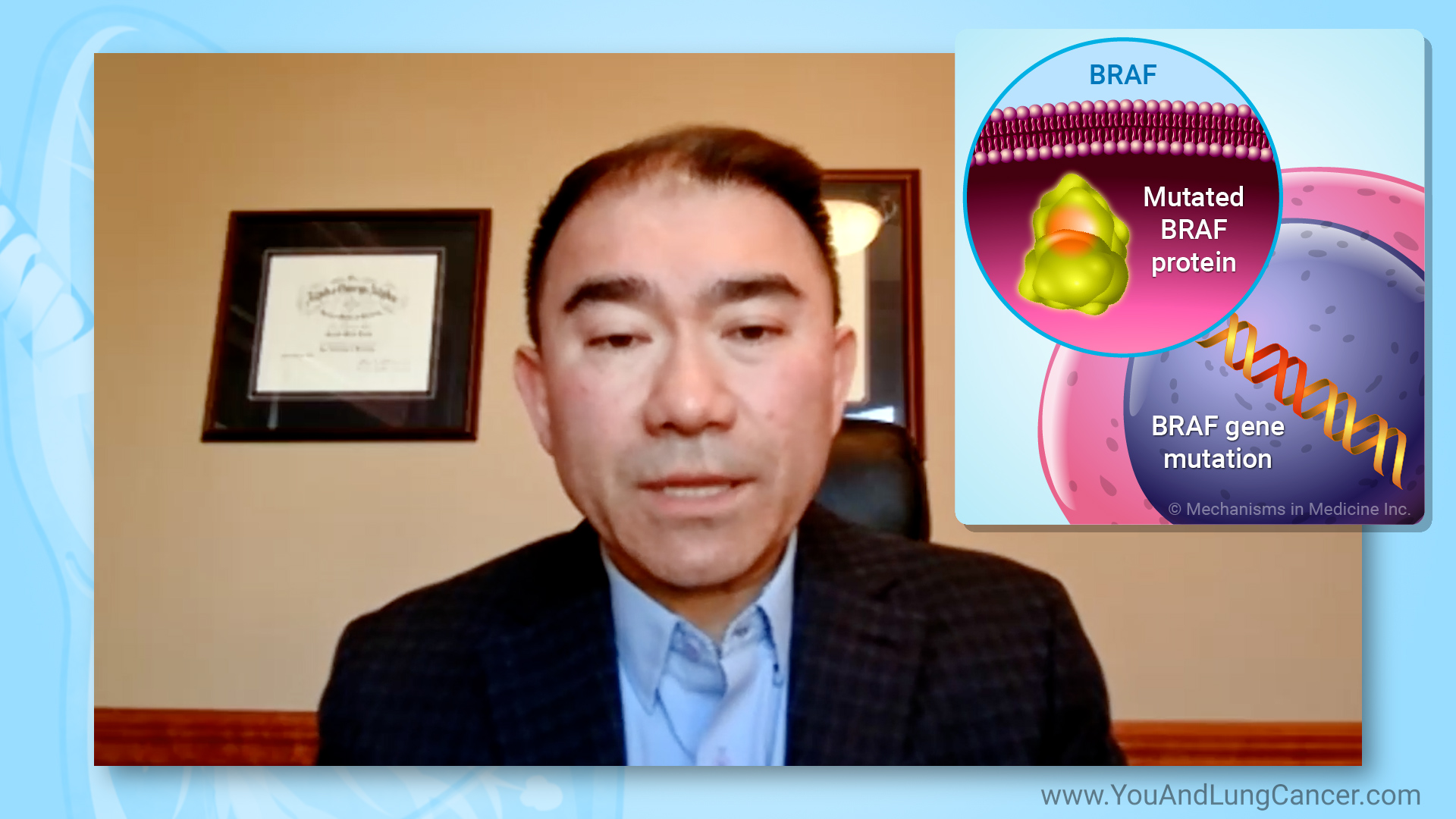 What is a BRAF mutation in lung cancer?