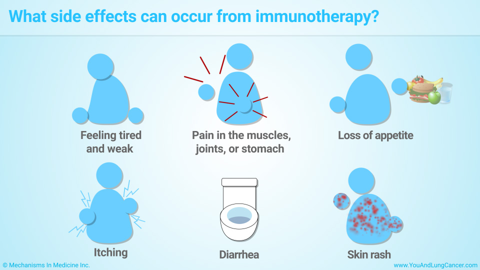 What side effects can occur from immunotherapy?